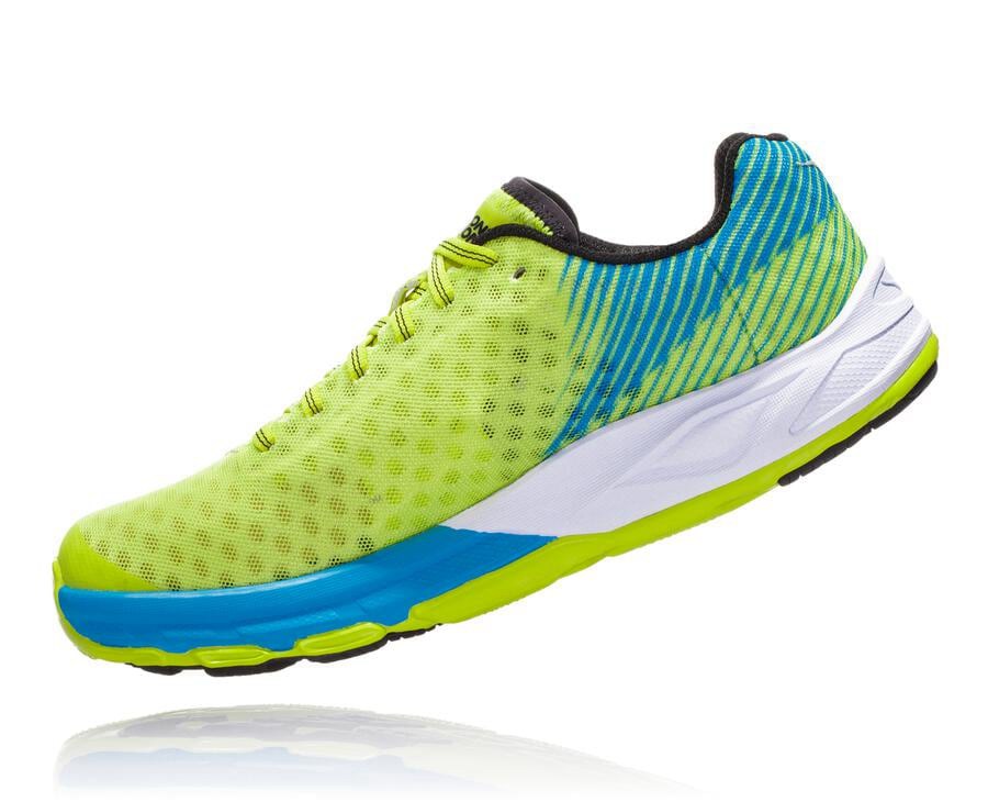 Hoka Australia One One EVO Carbon Rocket - Womens Running Shoes Green/Blue - HVJKN-1987